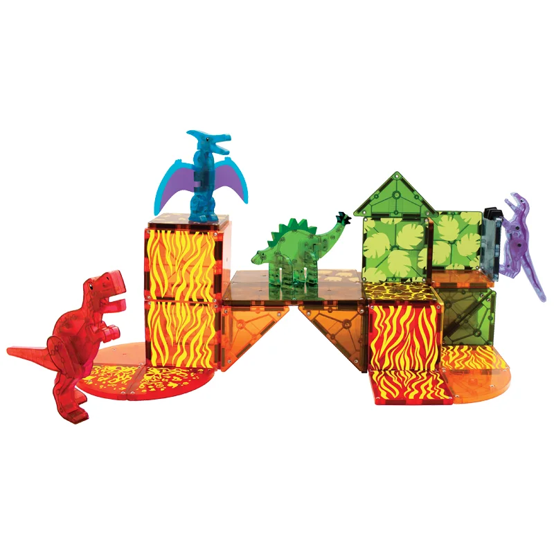 Magna-Tiles Baumagneten, Dino World - 40 Teile