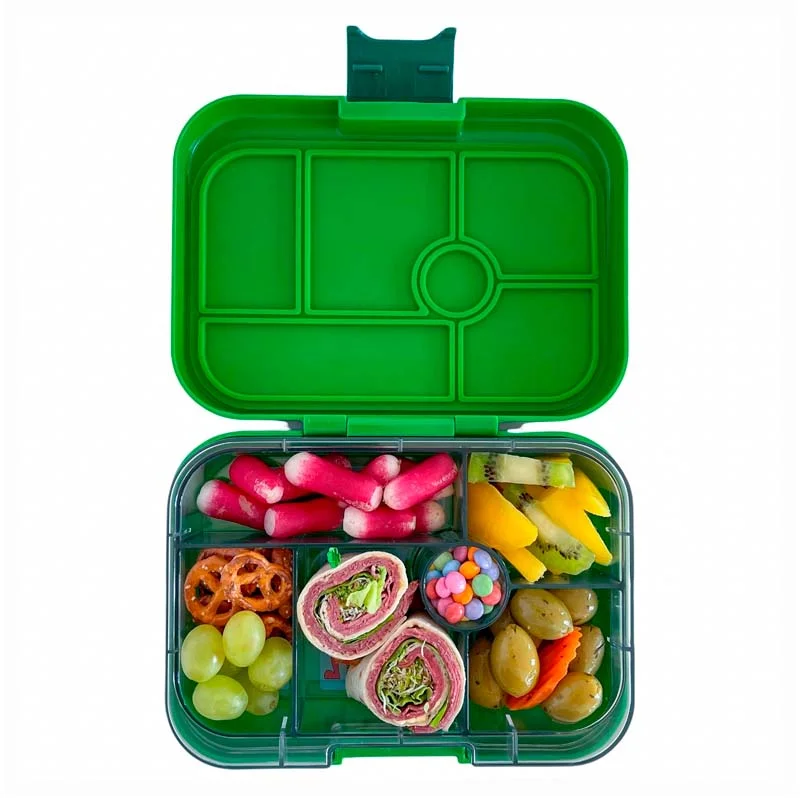 Yumbox Original madkasse m. 6 rum, Bamboo Green - Koala tray