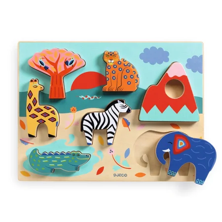 Djeco Holzpuzzle, Savannenmärchen