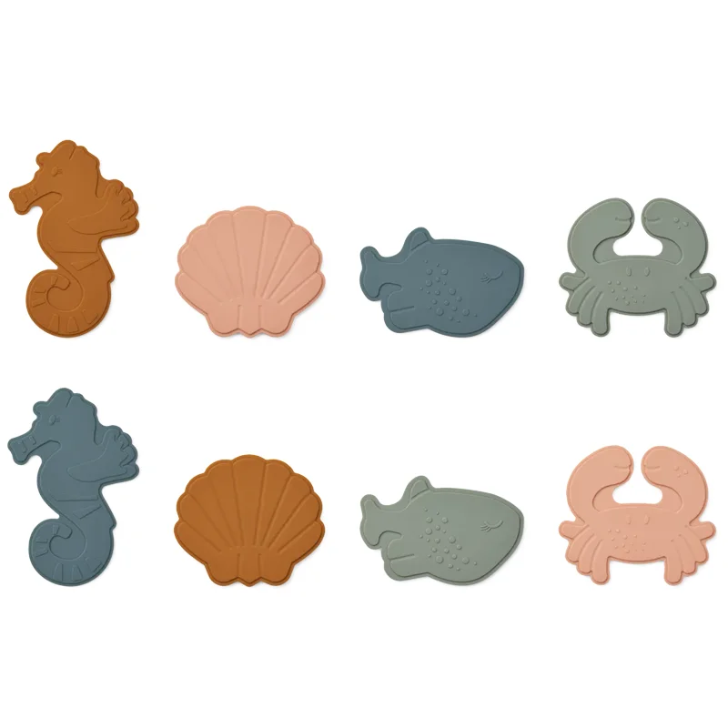 LIEWOOD Paola 8-Pack Mini Badematten, sea creature / mustard multi mix