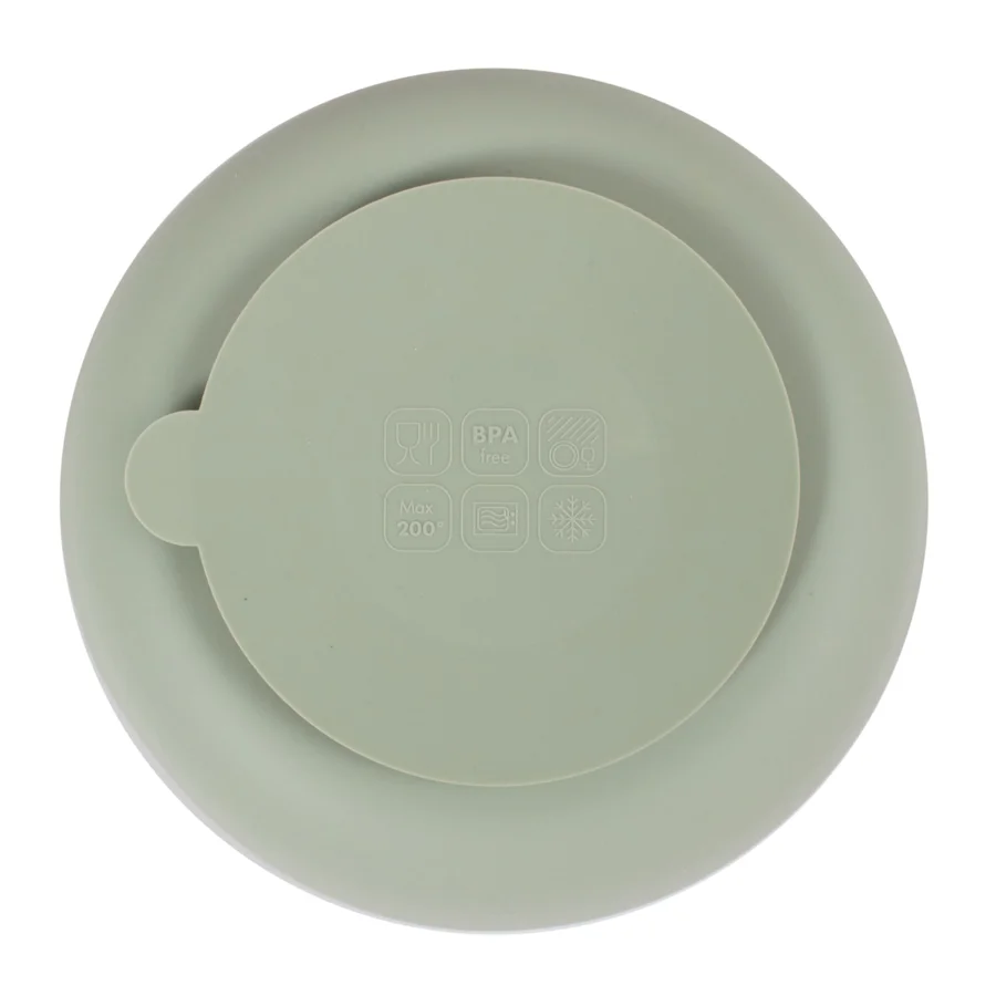 FILIBABBA Silikon-Saugnapfteller mit Fächern, green