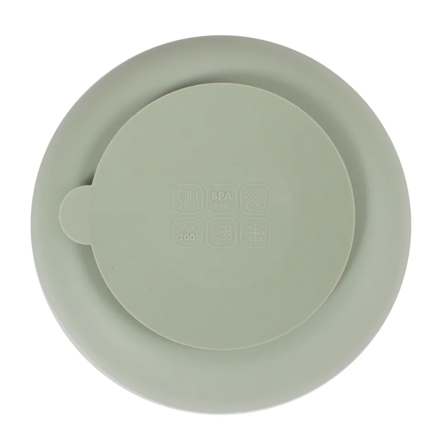 FILIBABBA Silikon-Saugnapfteller 2er-Pack, green