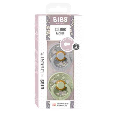 BIBSxLiberty 2er-Pack Schnuller, Gr. 2 (6-18 Monate) capel / sage mix