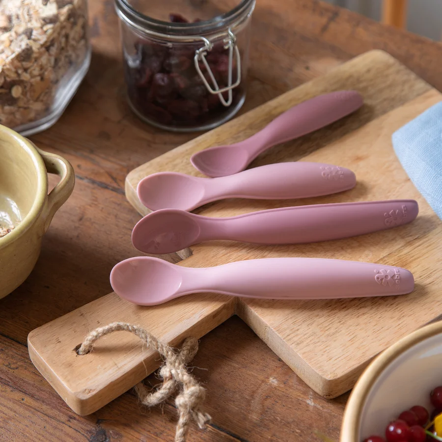 Sebra 2er-Pack Silikon-Löffelset lang, blossom pink