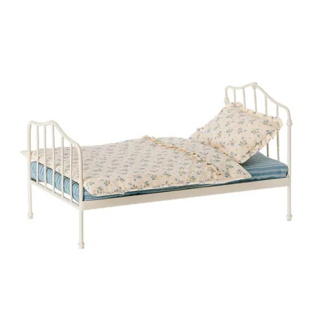 MAILEG Miniaturebett, mini - blau