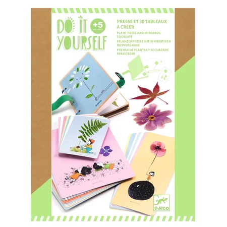 Djeco DIY Kreativbox, Pflanzenpresse mit Bildvorlagen