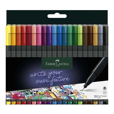 Faber-Castell Black Edition Fineliner Stifte, 30 stk