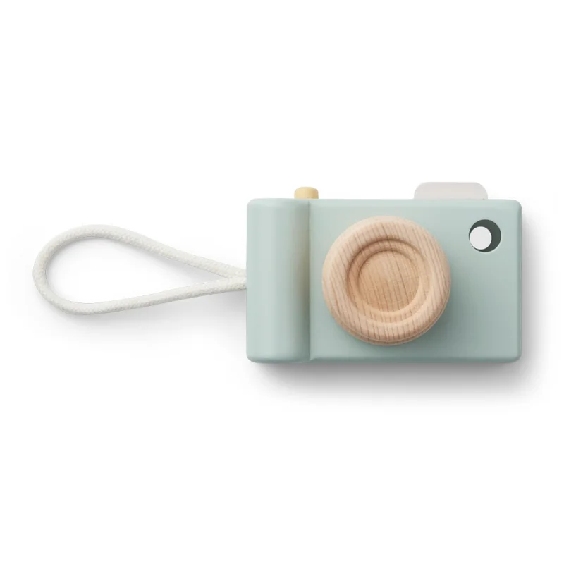 Liewood Kamera aus Holz, dusty mint multi