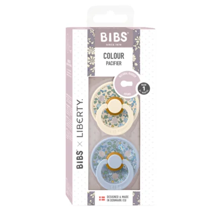 BIBSxLiberty 2er-Pack Schnuller, Gr. 1 eloise / dusty blue mix