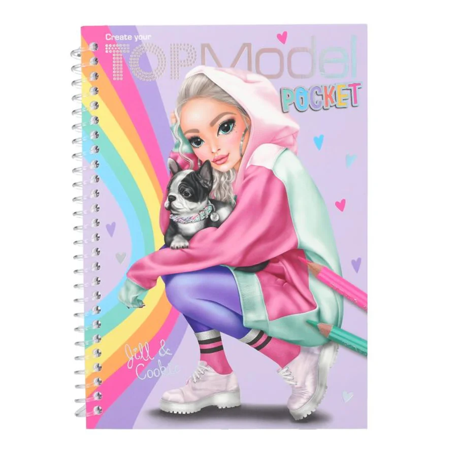 Taschenmalbuch, Jill & Cookie, Topmodel 