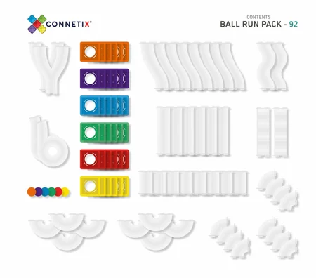 Connetix Magnet-Bausteine, Kugelbahn - 92 Teile