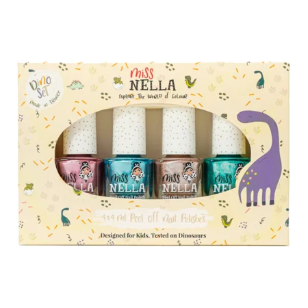 Miss Nella 4er-Pack Kindernagellack, dino set