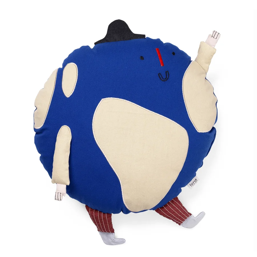 FERM LIVING Weltkissen, bright blue