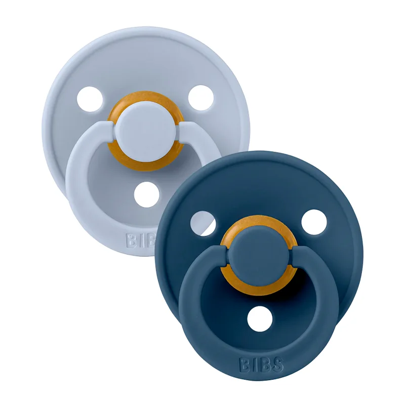 BIBS 2er-Pack, Colour Schnuller, Gr. 2 - Dusty blue/ steel blue