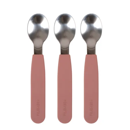 FILIBABBA Silikon-Löffel 3er-Set, rose