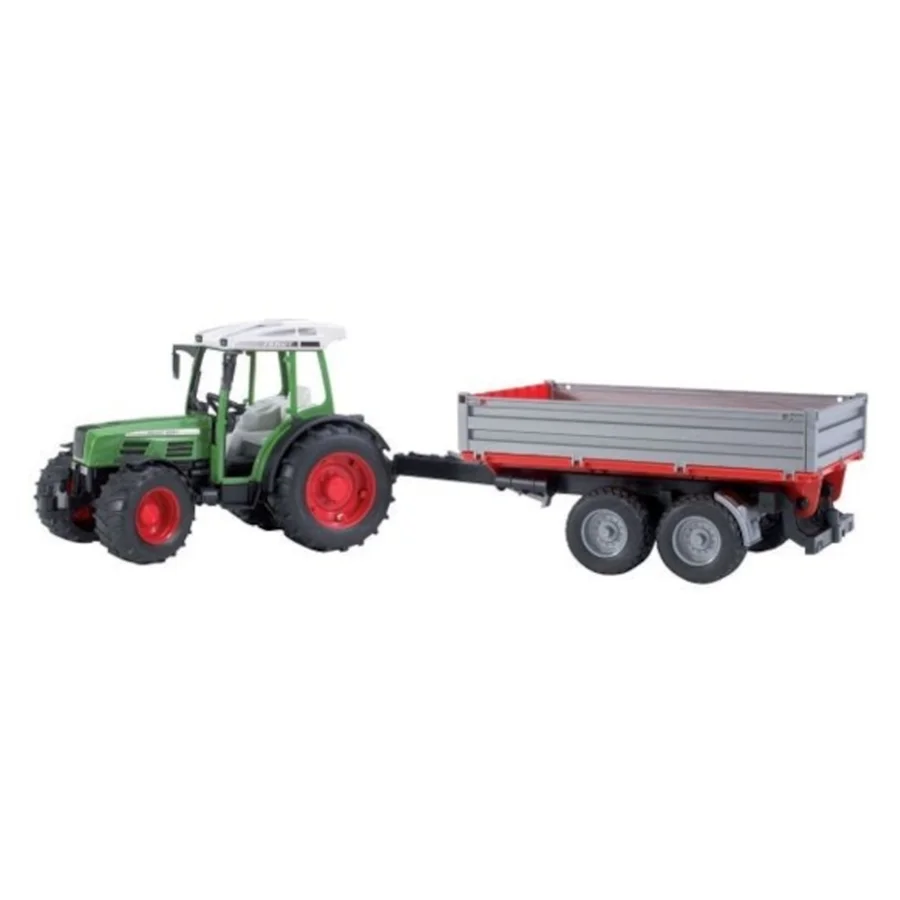 Bruder Fendt 209 S med frontlæsser og tipvogn