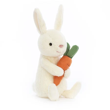Jellycat Bobbi kanin m.gulerod, 18 cm