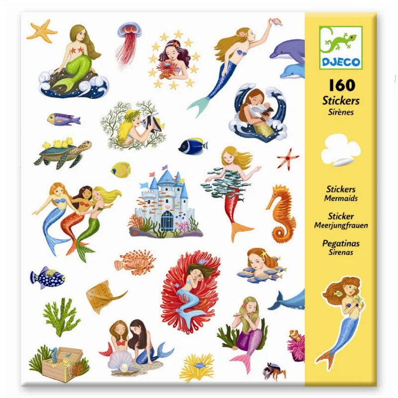 Djeco Sticker, Meerjungfrau