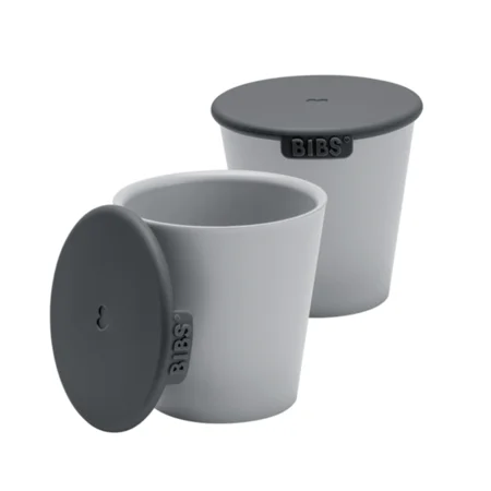 BIBS 2er-Pack Becher m. Deckel, cloud