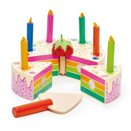 Tender Leaf Geburtstags-Kuchen - Regenbogen