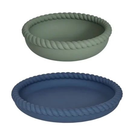OyOy Mellow Teller und Schale, blue/olive