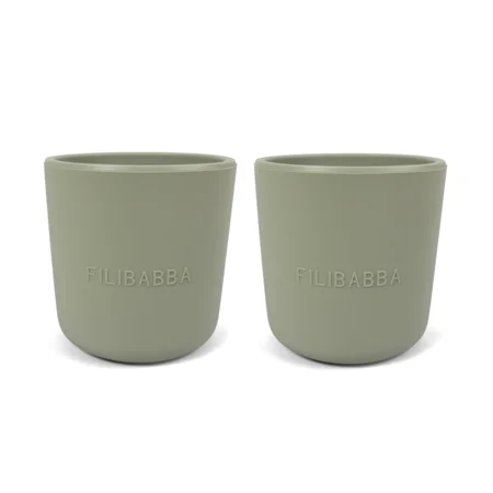 FILIBABBA Silikon-Becher 2er-Pack, green