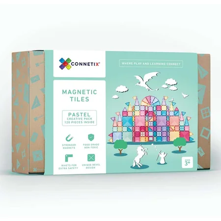 Connetix Magnet-Bausteine, Pastell Creative - 120 Teile