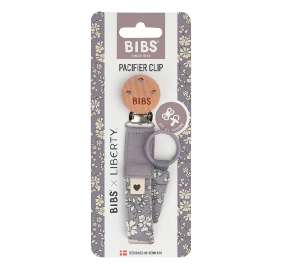BIBSxLiberty Schnullerkette, Capel fossil grey