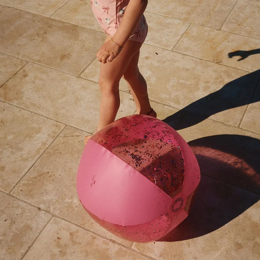 Konges Sløjd Strandball, transparent rosa