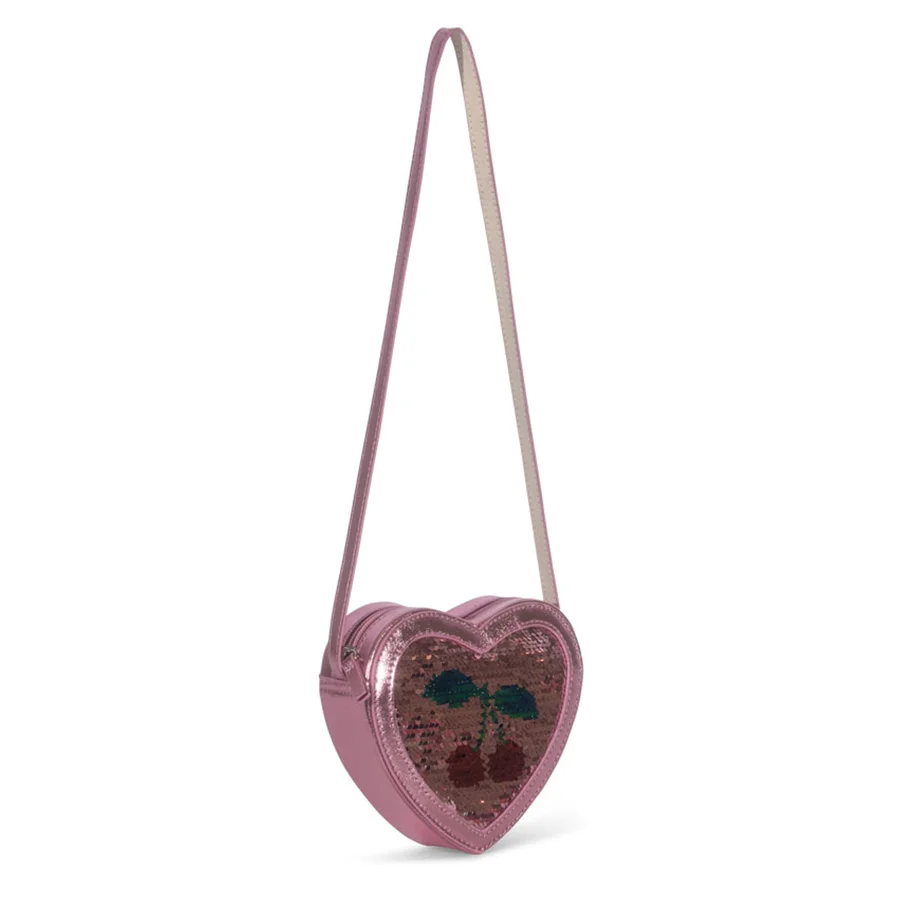 Konges Sløjd Tut Herztasche mit Pailletten, rosa