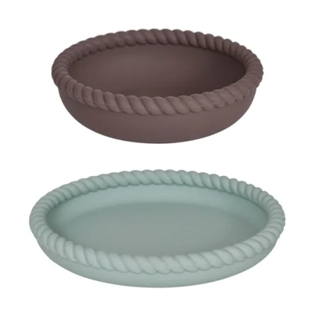 OyOy Mellow Teller und Schale, pale mint/choko