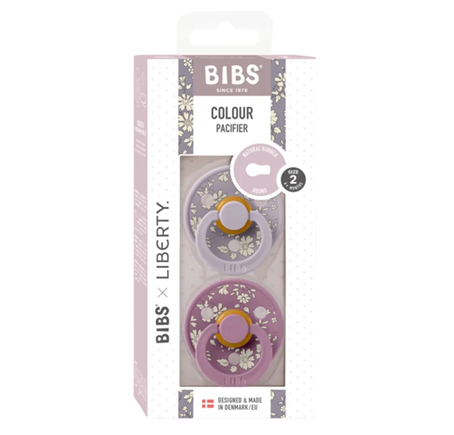 BIBSxLiberty 2er-Pack Schnuller, Gr. 2 (6-18 Monate) capel / fossil grey mix
