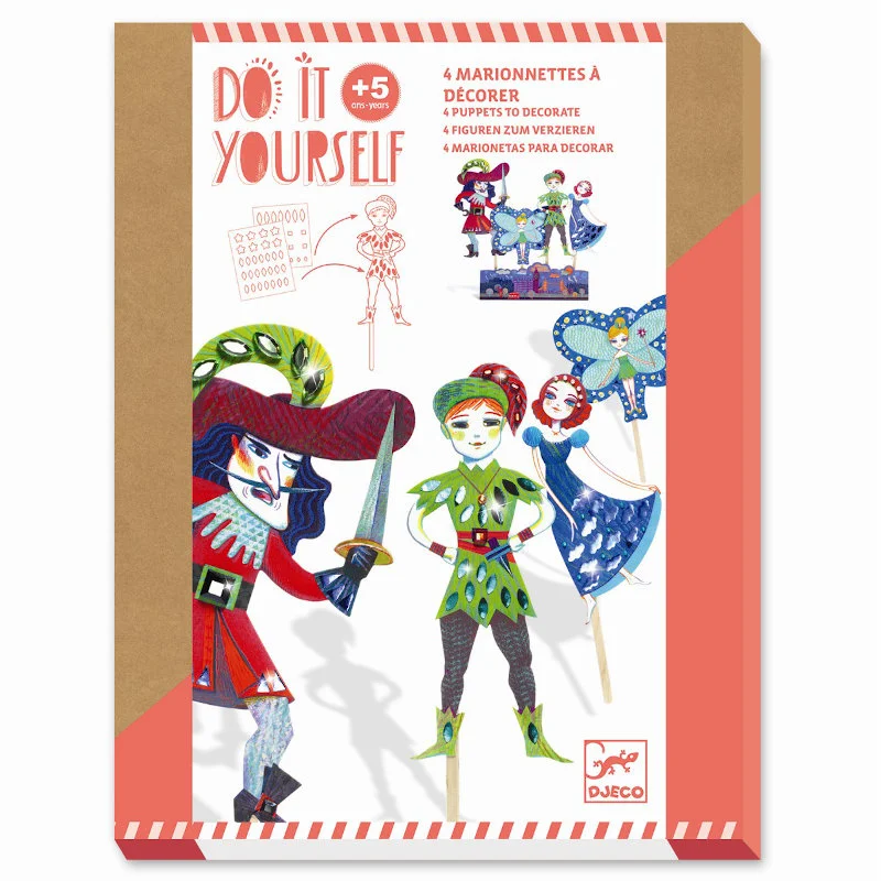 Djeco DIY Kreativbox Figuren zum Verzieren, Peter Pan