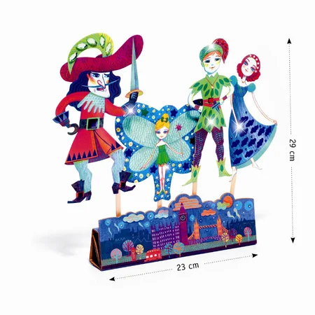 Djeco DIY Kreativbox Figuren zum Verzieren, Peter Pan