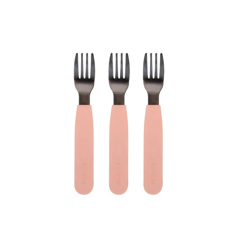 Filibabba silikone gafler, 3 stk Peach