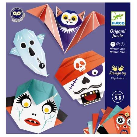 Djeco Kreatives Origami-Set, Gruselfiguren