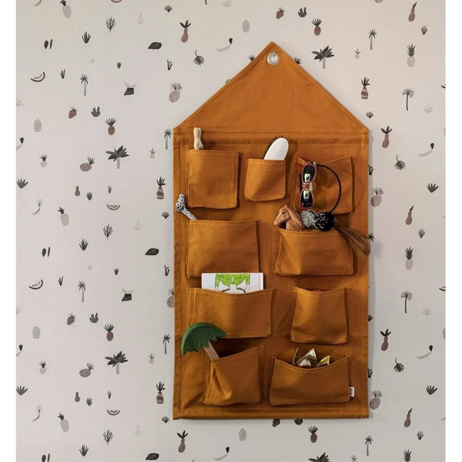 Ferm Living organiser hus, mustard