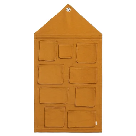 Ferm Living organiser hus, mustard