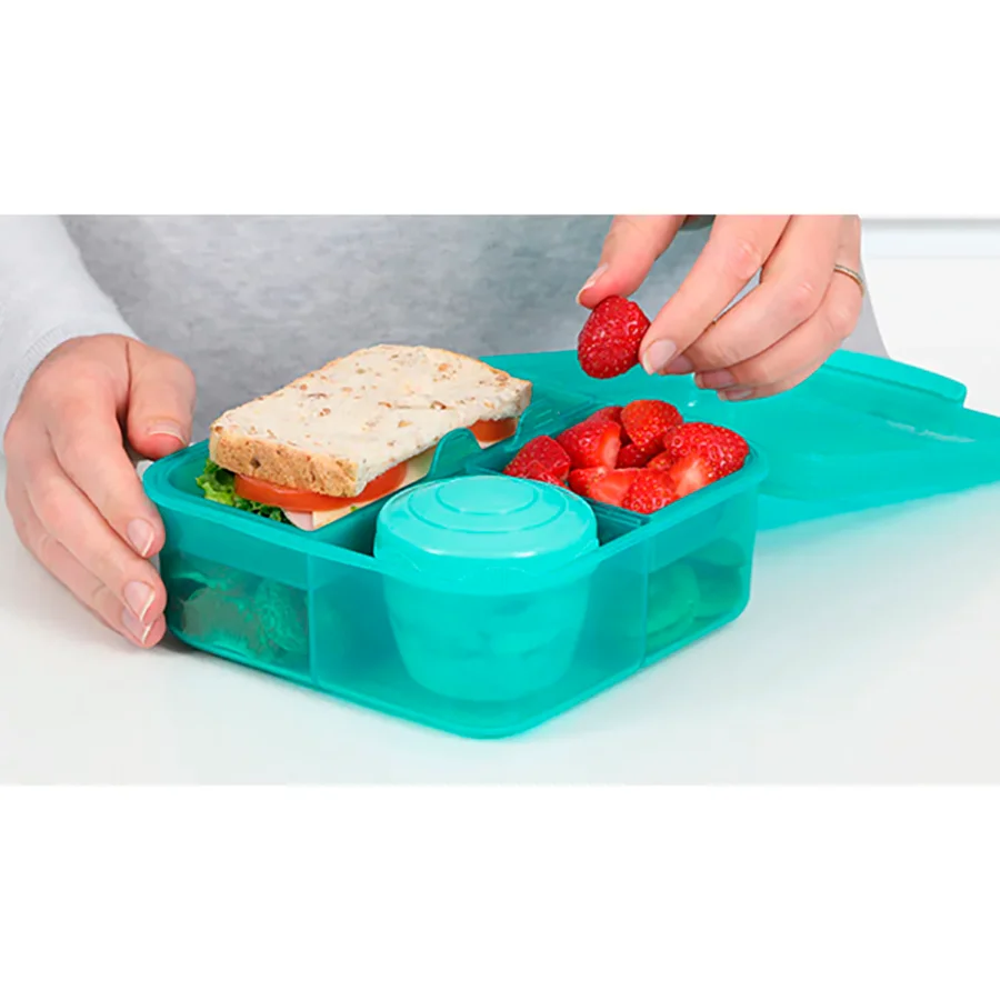 Sistema Bento Cube Lunchbox mit Joghurtbox - 1,25L, grün