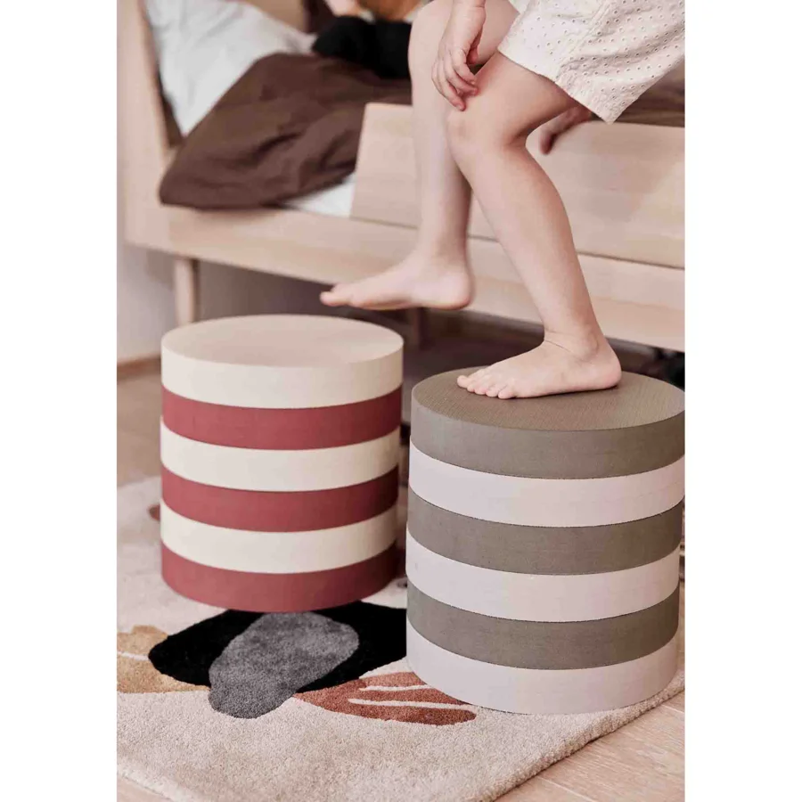 Iro stapelbarer Hocker, olive/clay, OYOY 