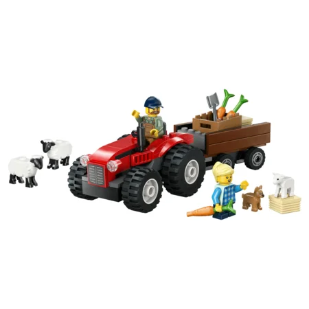 LEGO® City, Roter Trecker mit Anhänger und Schafen