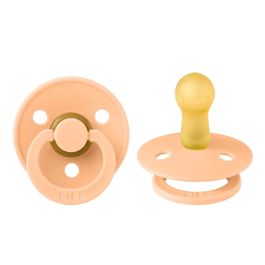 BIBS 2er-Pack runder Schnuller, Gr. 2 (6-18M)- peach sunset