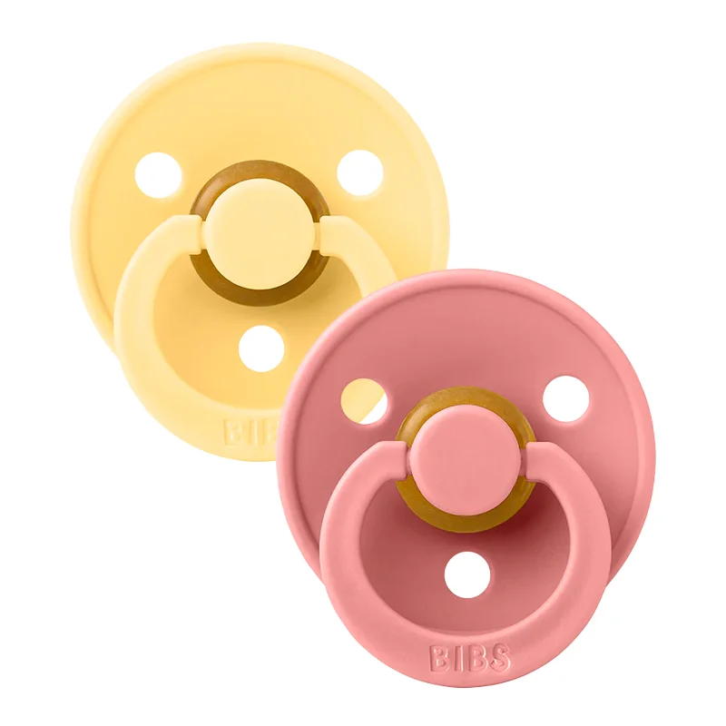 BIBS 2er-Pack, Colour Schnuller, Gr. 2 - Pale butter/Dusty pink