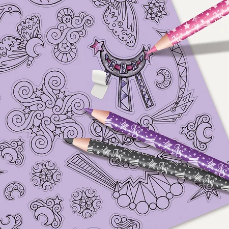 Nebulous Stars großes Kreativ-Sketchbuch, lila