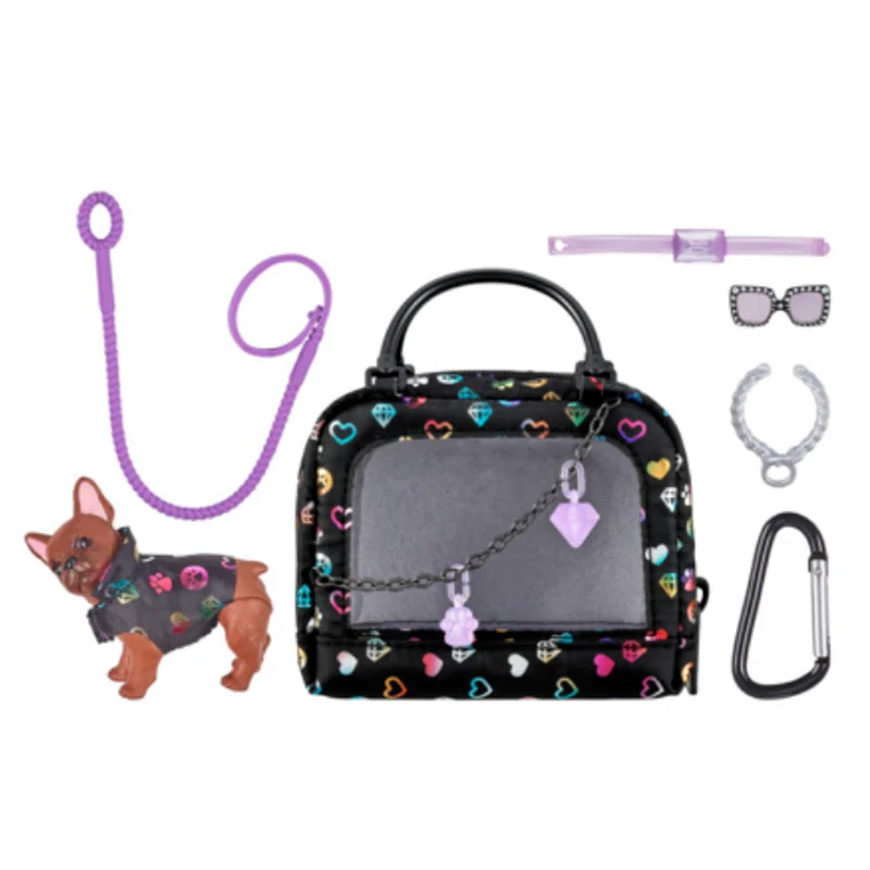 Real Littles Hundetasche mit Hund, französische Bulldogge
