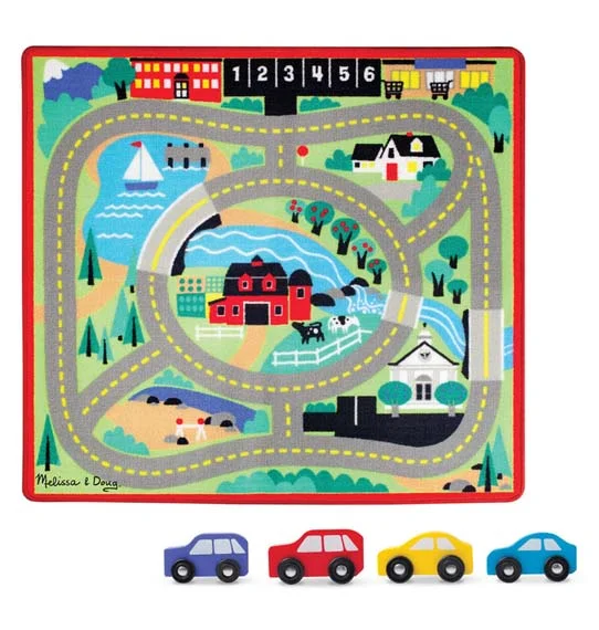 Melissa and Doug legetæppe m. biler, Byen 