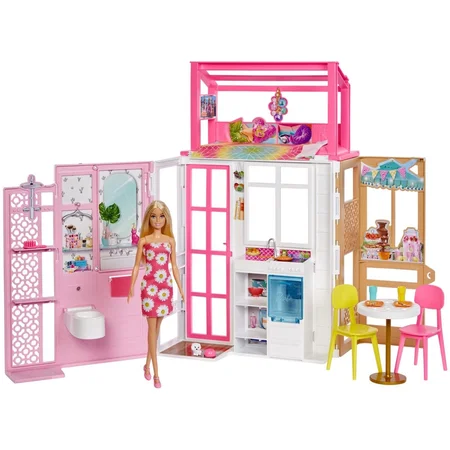 Barbie dukkehus inkl 1 dukke og acc.