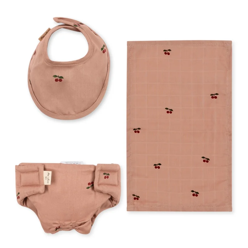 KONGES SLØJD Puppen-Wickelset, Cherry Blush