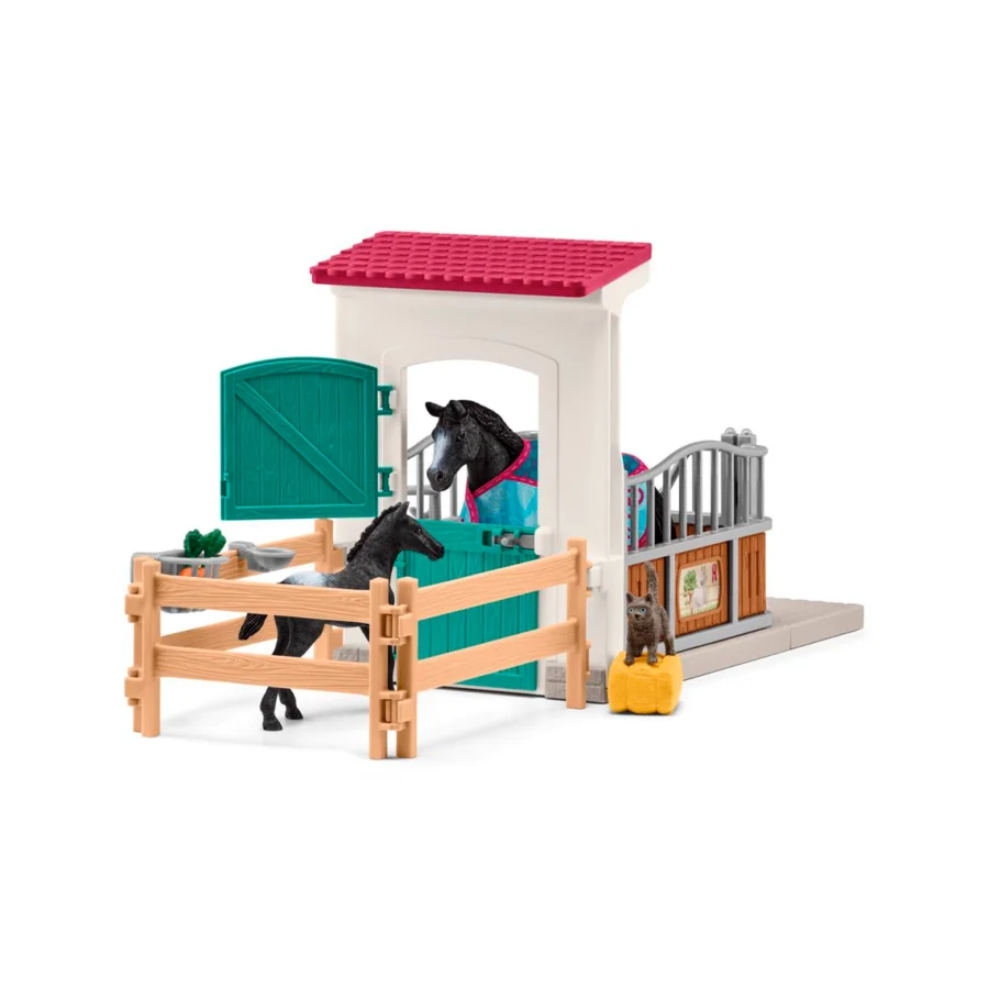 Schleich Pferdebox mit Stute und Fohlen