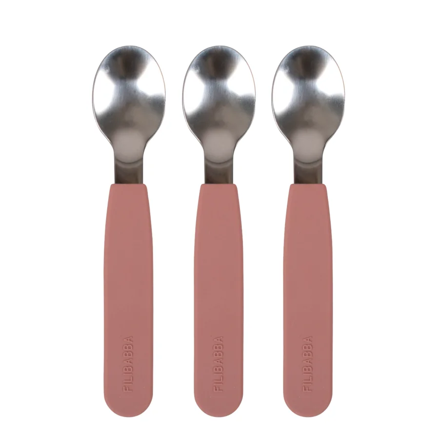 FILIBABBA Silikon-Löffel 3er-Set, rose